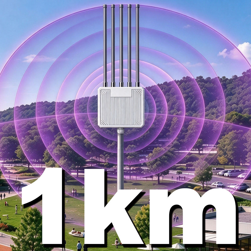 1KM Out door 3000M WiFi6 Long Range Outdoor Mesh AP