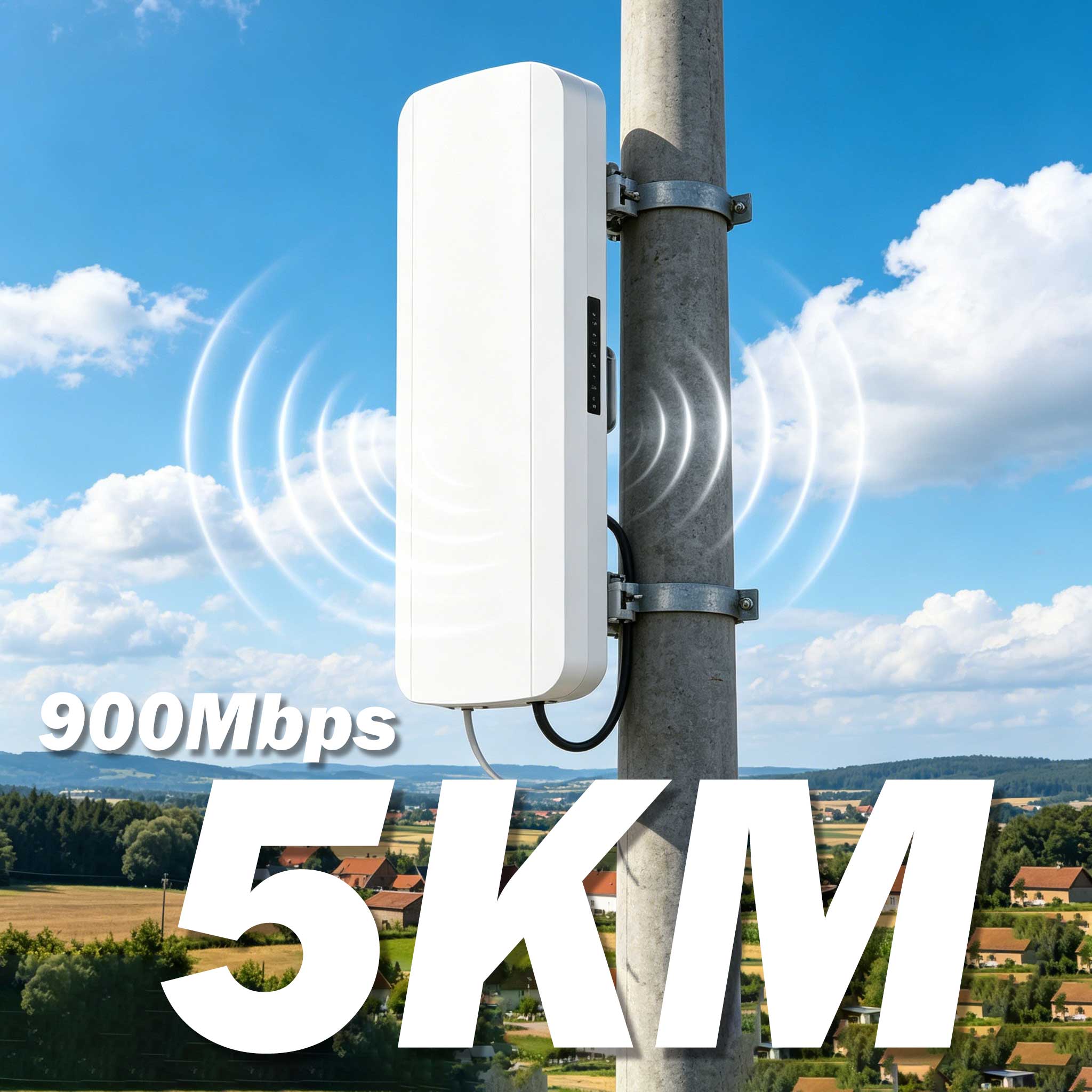 5KM 5.8G 900M High Power Long Range Digital Wireless Bridge
