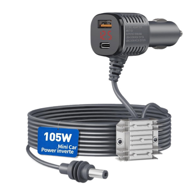 12V to DC 30V 3.5A Cigarette Lighter Step-Up DC Power Booster with Digital Display